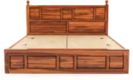 Handcrafted Solid Sheesham Wood King Bed with Storage – Premium Finish - Image 7