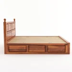 Handcrafted Solid Sheesham Wood King Bed with Storage – Premium Finish - Image 5