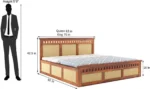 King Size Sheesham Wood Bed for Bedroom with 2 Years Warranty | Office Furniture | Living Room Cot | Wooden Bed | Daybed |Traditional Beds | Bedroom Furniture | - Image 3