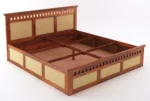 King Size Sheesham Wood Bed for Bedroom with 2 Years Warranty | Office Furniture | Living Room Cot | Wooden Bed | Daybed |Traditional Beds | Bedroom Furniture | - Image 4