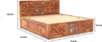 NIWAR + TILE  King Size For Bedroom/ Hotel | Solid Wood King Box Bed Solid Wood King Box Bed, 205.74 cm x 190.5 cm (6.75 ft x 6.25 ft) (Finish Color - Honey, Delivery Condition - DIY(Do-It-Yourself)) - Image 6