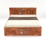NIWAR + TILE  King Size For Bedroom/ Hotel | Solid Wood King Box Bed Solid Wood King Box Bed, 205.74 cm x 190.5 cm (6.75 ft x 6.25 ft) (Finish Color - Honey, Delivery Condition - DIY(Do-It-Yourself)) - Image 7