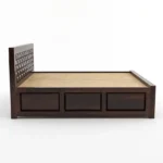 NIWAR BOX BED King Size For Bedroom/ Hotel | Solid Wood King Box Bed Solid Wood King Box Bed, 205.74 cm x 190.5 cm (6.75 ft x 6.25 ft) (Finish Color - Walnut Finish - Image 6
