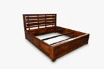 3 FATTA King Size Double Bed with Storage Box for Living Room, Bed Room Solid Wood King Box Bed, 218 cm x 192 cm (7.15 ft x 6.3 ft) (Finish Color - Natural Brown, Delivery Condition - DIY(Do-It-Yourself)) - Image 6