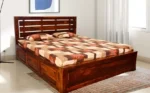3 FATTA King Size Double Bed with Storage Box for Living Room, Bed Room Solid Wood King Box Bed, 218 cm x 192 cm (7.15 ft x 6.3 ft) (Finish Color - Natural Brown, Delivery Condition - DIY(Do-It-Yourself)) - Image 2