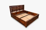 3 FATTA King Size Double Bed with Storage Box for Living Room, Bed Room Solid Wood King Box Bed, 218 cm x 192 cm (7.15 ft x 6.3 ft) (Finish Color - Natural Brown, Delivery Condition - DIY(Do-It-Yourself)) - Image 5
