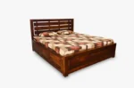3 FATTA King Size Double Bed with Storage Box for Living Room, Bed Room Solid Wood King Box Bed, 218 cm x 192 cm (7.15 ft x 6.3 ft) (Finish Color - Natural Brown, Delivery Condition - DIY(Do-It-Yourself)) - Image 3