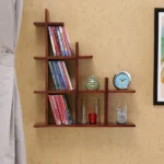Floating Book Shelf in Provincial Teak Finish