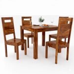 Four Seater Dining Set with Open Back Chairs for Dining Room |Kitchen | Restaurant | Dimension - 34 * 34 * 30 inch