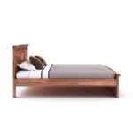 Bed Queen Size Without Storage (78x60) Double Bed Queen Size Cot for Bedroom (Natural Finish) - Image 4