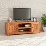 Tv Unit for Living Room | Free Standing Multipurpose Media Console Tv Cabinet Sideboard | Tv Table 2 Door Cabinet & 2 Open Shelf Storage |