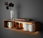 Wall Shelf, Home Decor Items Wall Mounted Book Shelf Shelves for Living Room, Kitchen & Bedroom Decoration Floating Wall Shelves Hanging Wall Mount Display