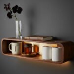 Wall Shelf, Home Decor Items Wall Mounted Book Shelf Shelves for Living Room, Kitchen & Bedroom Decoration Floating Wall Shelves Hanging Wall Mount Display