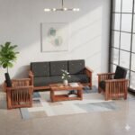 Wooden Sofa Set 5 Seater for Drawing Room