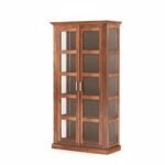 Crockery Cabinet | Wooden Book Shelf Cabinet with Storage Rack with Door for Home. (2 Door, Honey) - Image 9