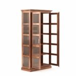 Crockery Cabinet | Wooden Book Shelf Cabinet with Storage Rack with Door for Home. (2 Door, Honey) - Image 8