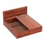 HALF DIMOND King Size Bed with Box Storage for Bedroom - Wooden King Size Cot Double Bed Diwan Cot for Living Room Home Decor Furniture - Image 5
