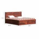2 DILLA King Size Bed with Box Storage for Bedroom - Wooden King Size Cot Double Bed Diwan Cot for Living Room Home Decor Furniture - Image 2