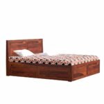 2 DILLA King Size Bed with Box Storage for Bedroom - Wooden King Size Cot Double Bed Diwan Cot for Living Room Home Decor Furniture - Image 3