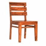 3 PATTI Wood Dining Chair Only Set of 2 | Solid Wooden Two Seater Dinning Chairs for Kitchen & Dining Room | Students Study Chair & Office Chair | Rosewood, Honey Finish - Image 4