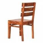 3 PATTI Wood Dining Chair Only Set of 2 | Solid Wooden Two Seater Dinning Chairs for Kitchen & Dining Room | Students Study Chair & Office Chair | Rosewood, Honey Finish - Image 5