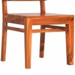 3 PATTI Wood Dining Chair Only Set of 2 | Solid Wooden Two Seater Dinning Chairs for Kitchen & Dining Room | Students Study Chair & Office Chair | Rosewood, Honey Finish - Image 6