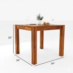 Four Seater Dining Set with Open Back Chairs for Dining Room |Kitchen | Restaurant | Dimension - 34 * 34 * 30 inch - Image 2