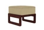 Coffee Table with 4 Stool | Rectangle Centre Table with Stool | Center Table with 4 Stools for Living Room | Patio Table with 4 Puffy for Home | Mahogany Brown Finish - Image 4