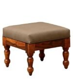 Nesting Coffee Table with 2 Cushion Stool Honey Oak Finish Living Room Furniture - Image 7