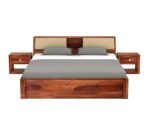 Bed with Headboard & Box Storage - Handcrafted Wooden Bed for Bedroom - Ideal for Home (Cocoon Without Storage, Queen) - Image 4