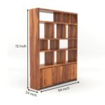 BOOKSHELF | Bookcase for Living Room/Bedroom (Honey) - Image 2