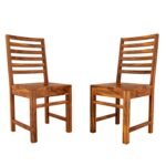 Chair Set of 2 | Study & Multipurpose Chair for Home & Office | Honey Finish, Pre Assembled (Ready to Use) - Image 3