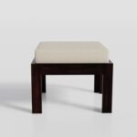 Coffee Table with 4 Stool | Square Centre Table with Stool | Center Table with 4 Stools for Living Room|Patio Table with 4 Puffy for Home| wallnut Finish, Pre Assembled - Image 6