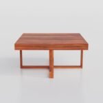 Coffee Table with 4 Stool | Square Centre with Stools | for Living Room Honey Finish, Pre Assembled - Image 5