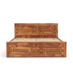 Wood King Size Bed with Box Storage for Bedroom Living Room | Solid Wood Bed Hotel | Rosewood Palang Cot | Double Bed (Honey, King Size) - Image 3