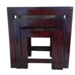 Ceramic Tile Nested Table/Nesting Table Set of 3 / Wooden Nesting Stool/Nested Stool Set - Image 5