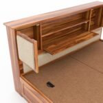 King Size Bed with Storage for Bedroom - Wooden King Size Cot Bed - Double Bed with Headboard Storage Furniture for Home (Teak Finish) - Image 9