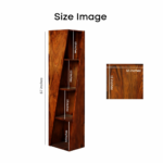 Bookshelf with 4 Rack Storage, Floor Stand, Book Almirah, Mini Library, Used Books, Decorative Items, Prefect for Living, Study, Office, Enterways Areas - Image 2