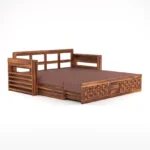 3 Seater Sofa Cums Bed with Mattresses for Home Living Room 3 Seater Double Solid Wood Pull Out Sofa Cum Bed (Finish Color - Honey B Delivery Condition - DIY(Do-It-Yourself)) - Image 7