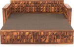 Sofa Cum Bed with Mattresses for Home Living Room 3 Seater Double Solid Wood Pull Out Sofa Cum Bed (Finish Color - Honey F Delivery Condition - DIY(Do-It-Yourself)) - Image 5