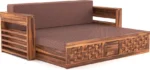 3 Seater Sofa Cums Bed with Mattresses for Home Living Room 3 Seater Double Solid Wood Pull Out Sofa Cum Bed (Finish Color - Honey B Delivery Condition - DIY(Do-It-Yourself)) - Image 5