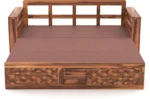3 Seater Sofa Cums Bed with Mattresses for Home Living Room 3 Seater Double Solid Wood Pull Out Sofa Cum Bed (Finish Color - Honey B Delivery Condition - DIY(Do-It-Yourself)) - Image 6