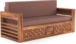 3 Seater Sofa Cums Bed with Mattresses for Home Living Room 3 Seater Double Solid Wood Pull Out Sofa Cum Bed (Finish Color - Honey B Delivery Condition - DIY(Do-It-Yourself)) - Image 4