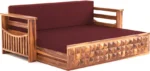 3 Seater Sofa Cums Bed with Mattresses for Home Living Room 3 Seater Double Solid Wood Pull Out Sofa Cum Bed (Finish Color - Honey A Delivery Condition - DIY(Do-It-Yourself)) - Image 6