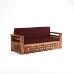 3 Seater Sofa Cums Bed with Mattresses for Home Living Room 3 Seater Double Solid Wood Pull Out Sofa Cum Bed (Finish Color - Honey A Delivery Condition - DIY(Do-It-Yourself)) - Image 4