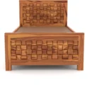 Single Size For Bedroom/ Hotel | Solid Wood Box Bed Solid Wood Single Box Bed, 96.52 cm x 213.36 cm (3.17 ft x 7.0 ft) (Finish Color - New Honey, Delivery Condition - DIY(Do-It-Yourself)) - Image 6