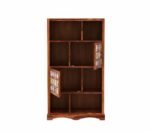 Book Shelf with 2 Door and Multiple Shelf/Wooden Bookshelf for Home Library. Open Bookcase Books Rack Book Stand for Home (Honey Teak) - Image 3