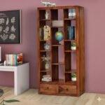 Bookshelf for Home Library | Book Shelves Open Bookcase Multiple Shelf Books Rack with 2 Storage Drawers for Office & Home (Natural Brown)
