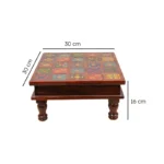 Athangudi Aura Mango Wood Stool - Image 6