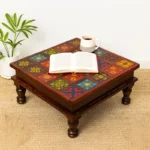 Athangudi Aura Mango Wood Stool